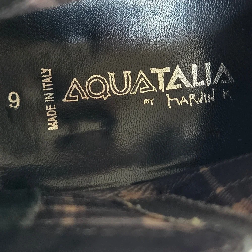 Aquatalia by Marvin K Brown Suede Ankle Boots Made in Italy Women 9 Round Toe
